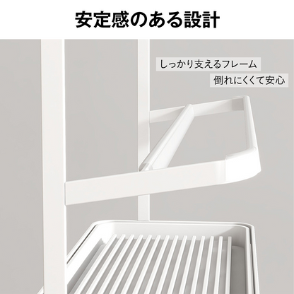 ジャグボトルスタンド 水筒 タンブラー 乾燥スタンド ジャグスタンド 水切りスタンド 水切りラック 2段 斜め置き 省スペース トレー付き 取り外し可 速乾 風通し 衛生的 マグカップ 哺乳瓶
