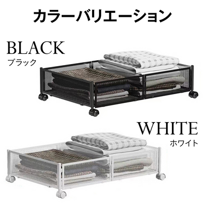 ベッド下収納 キャスター付き 収納ボックス 折りたたみ 収納ケース 薄型 収納ワゴン キャスター ベッド下収納ボックス ローラー付き 大容量 布団収納 薄型 衣類収納 スペース活用 隙間収納 整理ボックス 押入れ収納 ベッド下ワゴン浅型