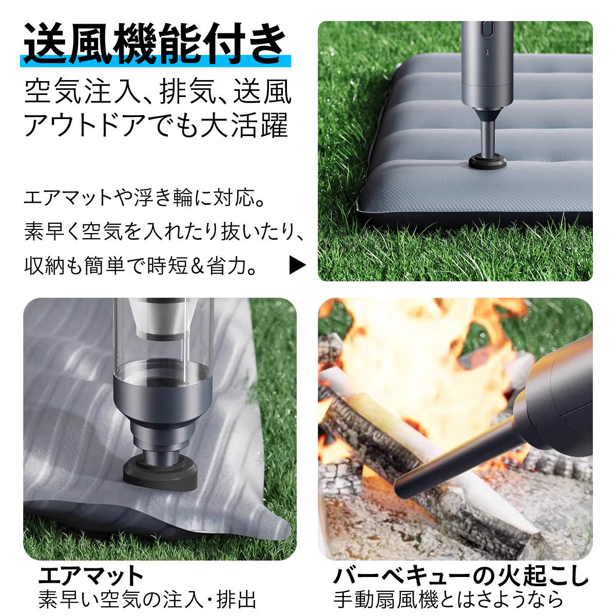 コードレスハンディクリーナー 掃除機 車載掃除機 ハンディ掃除機 200W 強力吸引 340g 軽量 Type-C充電 2段階モード 高密度フィルター水洗い ノズル付 すき間掃除 送風ノズル 車内 家庭兼用