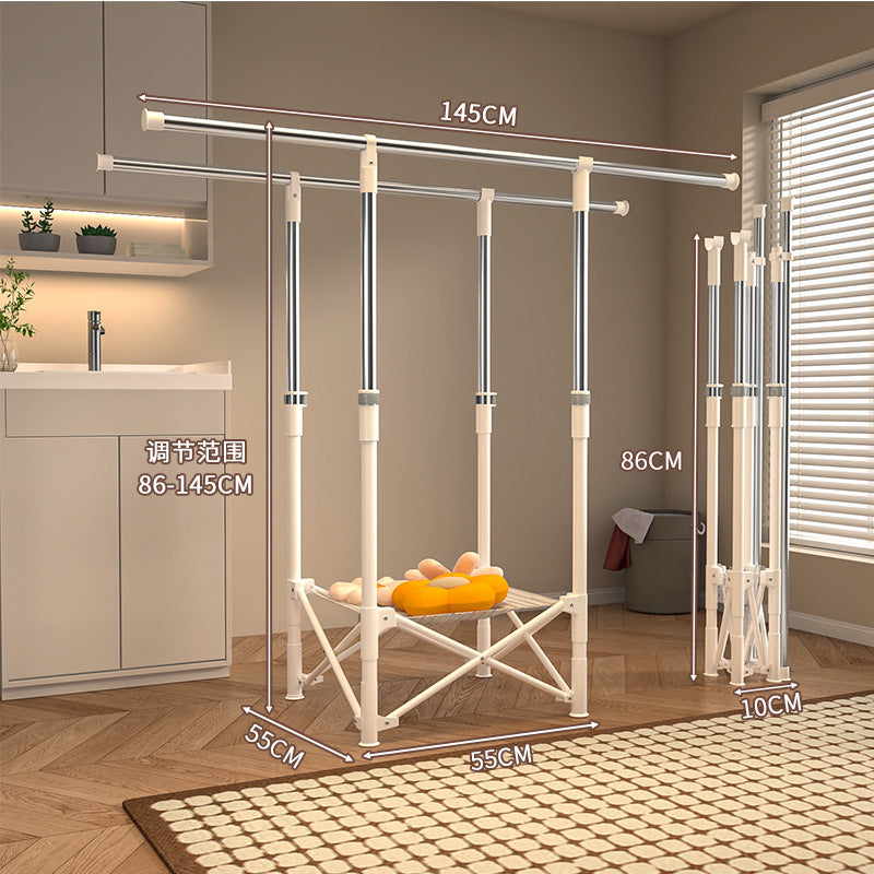 室内物干し 折りたたみ 超省スペース｜1列/2列が選べる ネット棚の有無も選択OK 賃貸でもスッキリ乾燥