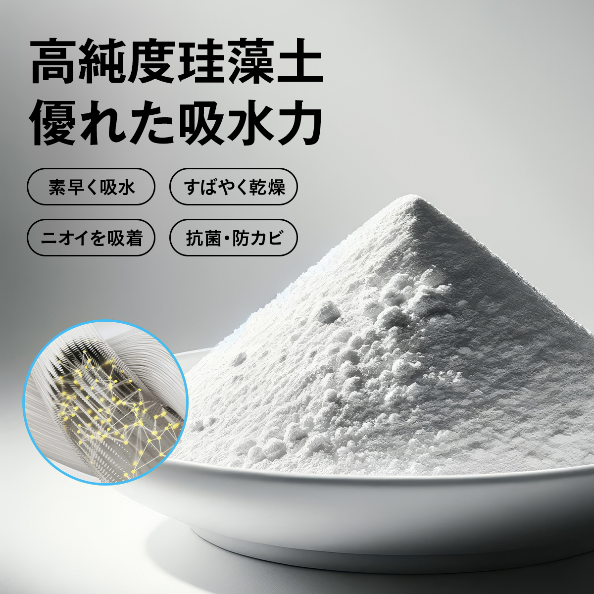 折りたたみ珪藻土バスマット 吸水 速乾 抗菌 防カビ 消臭 すべり止め 滑り止めシート 立て掛け収納 コンパクト さらさら 浴室 バスルーム 洗面台