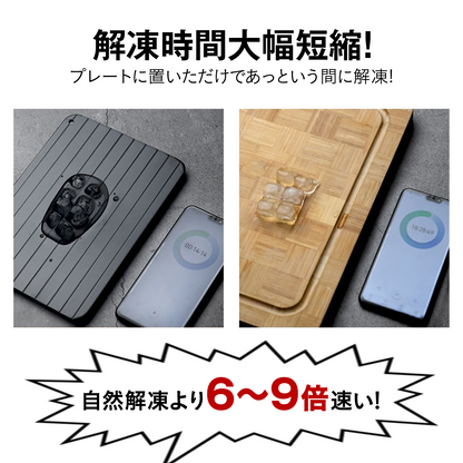 アルミ急速解凍プレート 自然解凍トレー 電子レンジ不要 ドリップ抑制 解凍ムラ軽減 置くだけ簡単