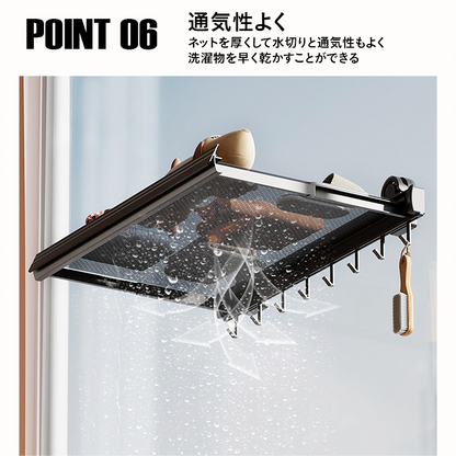 折りたたみ 伸縮ラック ネット キッチン 玄関 バスルーム