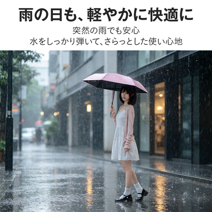 超軽量147g 折りたたみ日傘｜遮光・UVカット バッグにすっきり 晴れの日の相棒に