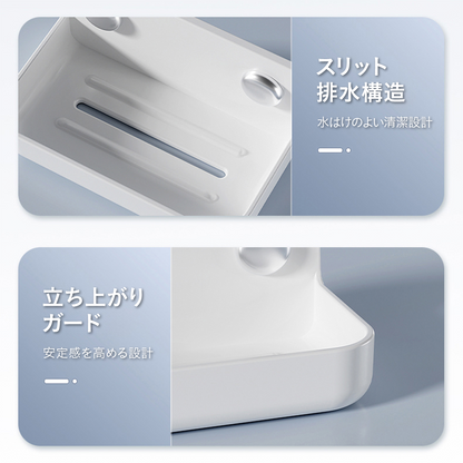 マグネットソープホルダー 石けん置き 石鹸ホルダー 浴室収納 お風呂 収納ラック 壁掛け 石けんトレー 水切り せっけん台 バスルーム 洗面所 キッチン収納 磁石 防錆 防湿 浮かせる収納