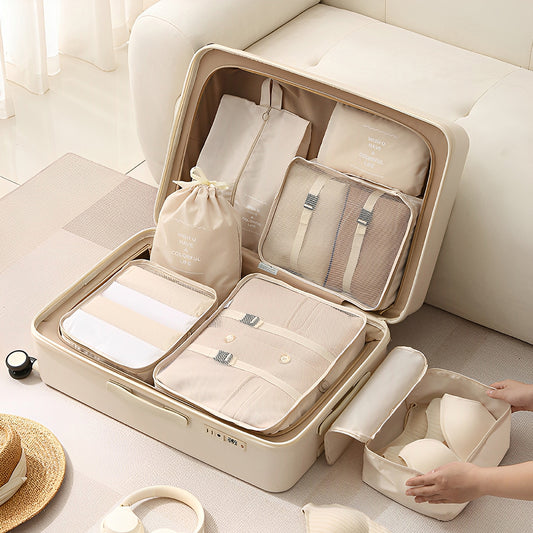 トラベルポーチ セット（7点）｜メッシュで中身が見える 衣類・小物を仕分けてスーツケースすっきり