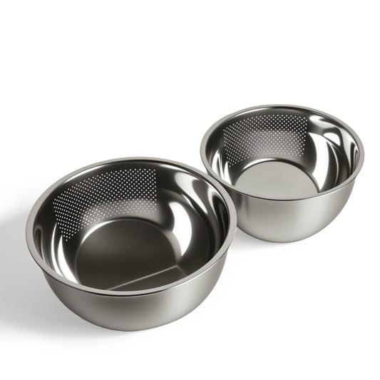 3Way 水切りボウル（ザル＋ボウル）｜洗う・さらす・水切りが1つで完結 パンチングで衛生的
