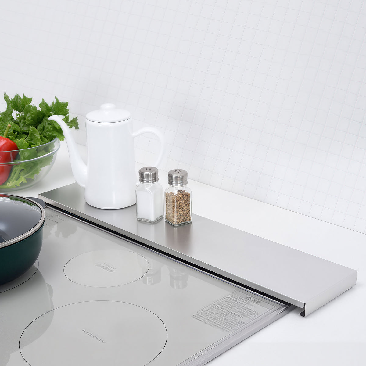 排気口カバー フラット 60cm対応｜ステンレス製で汚れに強い コンロ奥スッキリ油はね対策