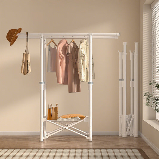 室内物干し 折りたたみ 超省スペース｜1列/2列が選べる ネット棚の有無も選択OK 賃貸でもスッキリ乾燥