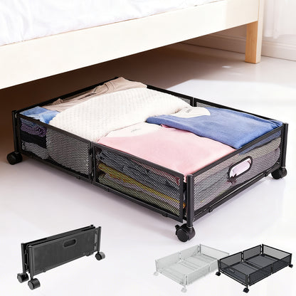 ベッド下収納 キャスター付き 収納ボックス 折りたたみ 収納ケース 薄型 収納ワゴン キャスター ベッド下収納ボックス ローラー付き 大容量 布団収納 薄型 衣類収納 スペース活用 隙間収納 整理ボックス 押入れ収納 ベッド下ワゴン浅型