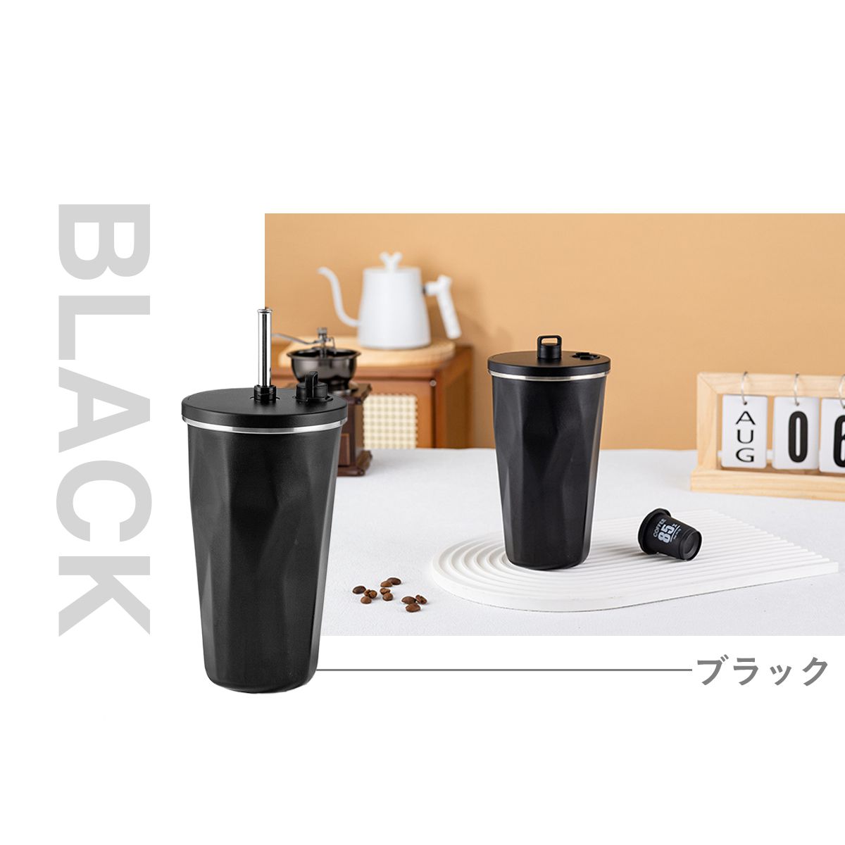 タンブラー ストロー付き 600ml 蓋付きタンブラー 保冷タンブラー 保温タンブラー こぼれない 伸縮ストロー付き 保 22