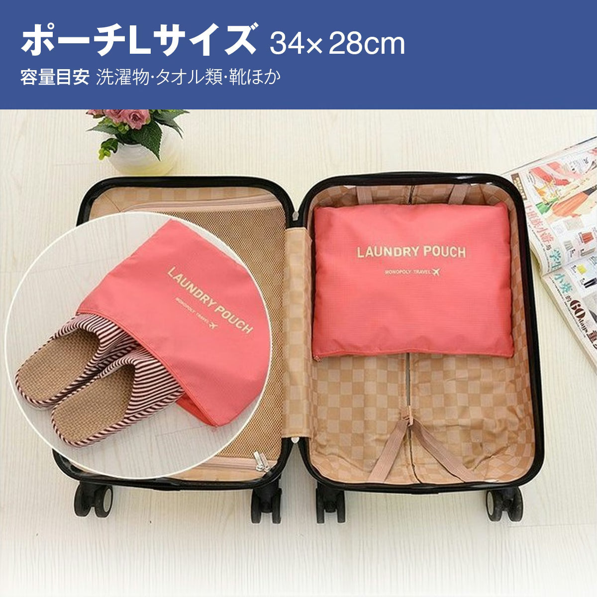 トラベルポーチ セット（6点）｜洗えるメッシュで通気◎ パッキングが速い・崩れない