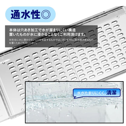 クリア バスタブトレー 伸縮｜透明感で浴室広々 スマホ・本・ドリンクをのせて“お風呂時間”をアップデート