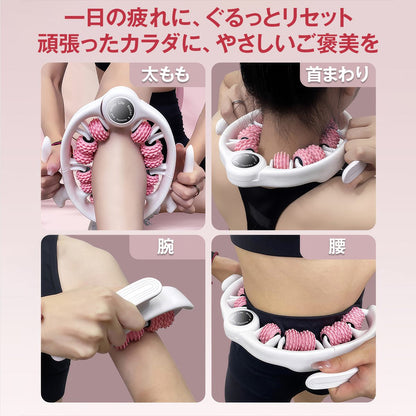美脚 マッサージローラー 脚 マッサージ器 太もも マッサージスティック 筋膜リリース 脚やせ むくみ解消 ストレッチ フィットネス 腰 足 太もも ふくらはぎ ヨガグッズ ダイエット器具 美脚