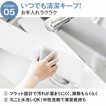 排気口カバー フラット 60cm対応｜ステンレス製で汚れに強い コンロ奥スッキリ油はね対策