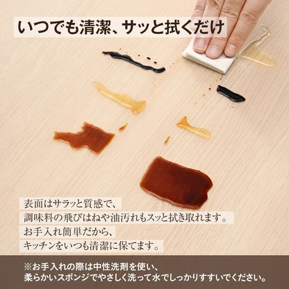 調理台保護シリコンマット 80×60×厚さ2mm｜耐熱約230℃・防汚 半透明で天板を美しくキープ