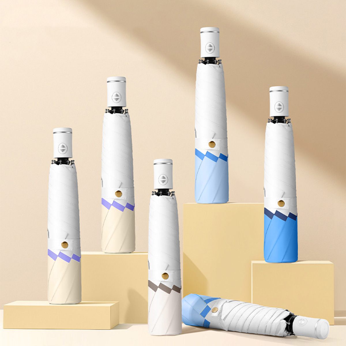 2トーン 折りたたみ日傘｜遮光・UVカット 約232gの軽量設計 おしゃれで毎日使いしやすい