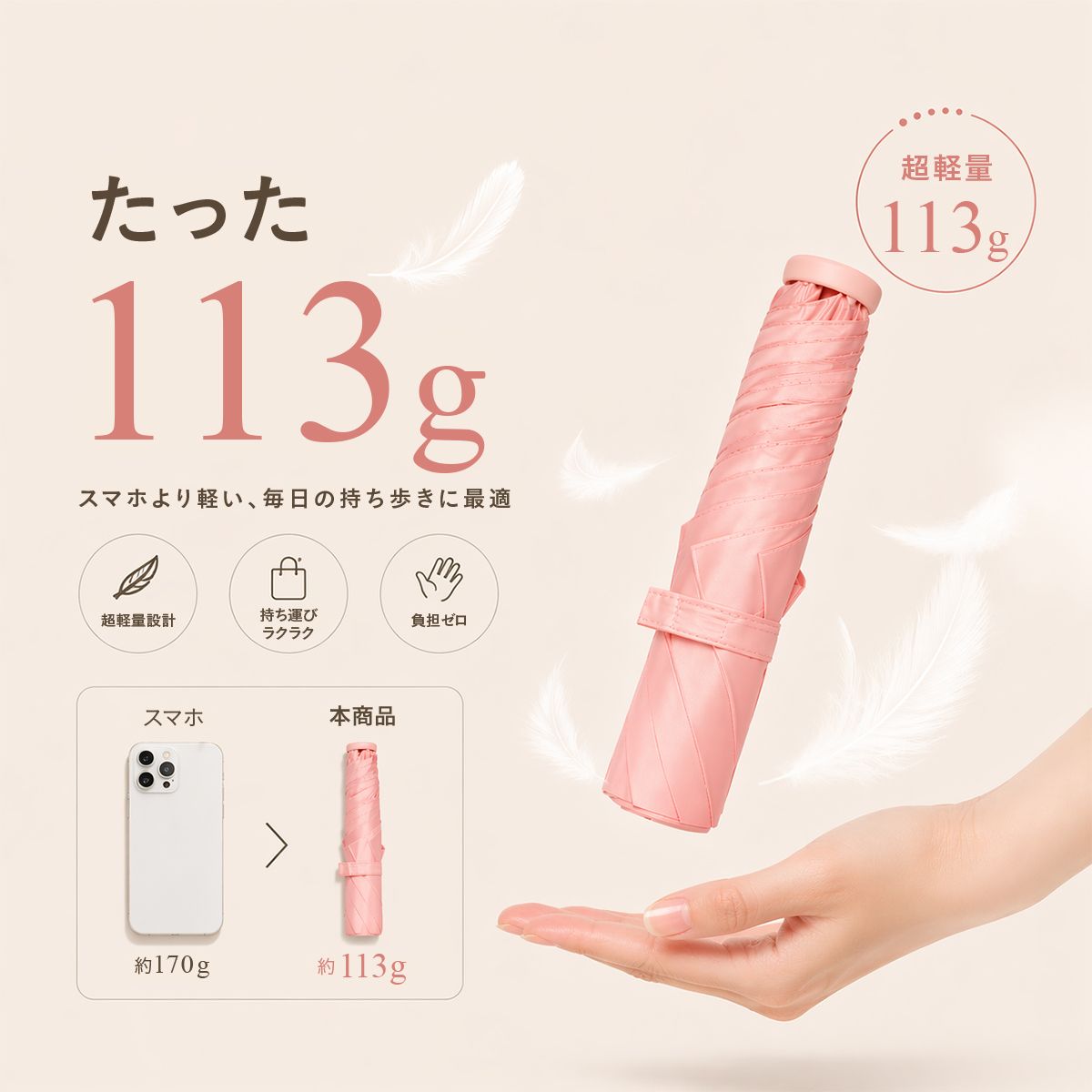 折りたたみ傘 レディース 軽量 113g 晴雨兼用 日傘 UVカット 三つ折り 折り畳み傘 撥水 コンパクト かわいい 6色 カラフル ミニ傘 通勤 通学 旅行 持ち運び バッグに入る 雨傘 小さい おしゃれ 19