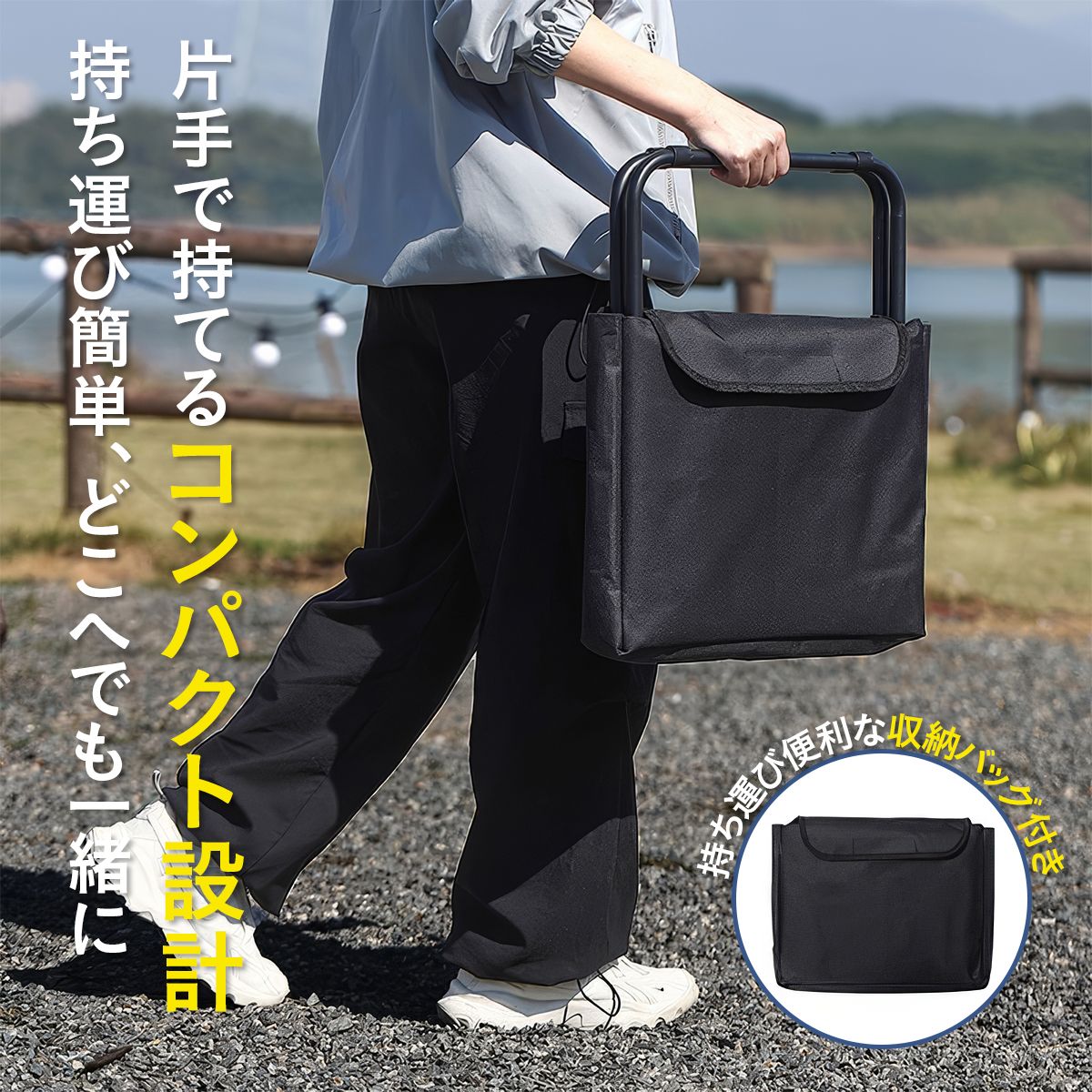アウトドア テーブル 折りたたみ 軽量 コンパクト 耐荷重60kg 収納袋付き 折りたたみテーブル 頑強 カーボンスチール キャンプテーブル バー 22