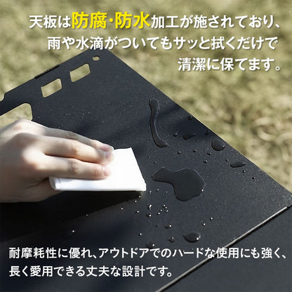 アウトドア テーブル 折りたたみ 軽量 コンパクト 耐荷重60kg 収納袋付き 折りたたみテーブル 頑強 カーボンスチール キャンプテーブル バー 26