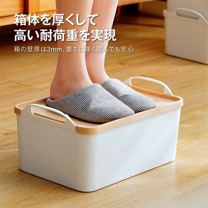 スタッキング収納ボックス フタ付き収納ボックス 収納ボックス 取っ手付き 防塵 マットカラー 積み重ね 省スペース 収納ケース 押入れ ク 28