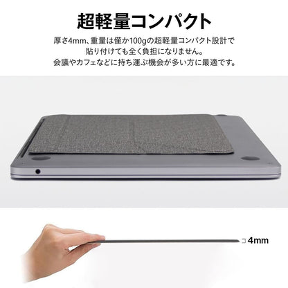 ノートパソコンスタンド 折りたたみ式 貼り付け式ノートパソコンスタンド ノートPCスタンド MacBookスタンド ラップトップスタンド 超軽量 24