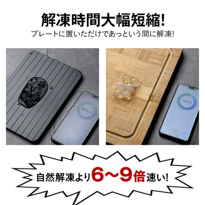 解凍プレート 急速解凍プレート 自然解凍プレート 電子レンジ不要 解凍 プレート 解凍トレー 解凍ボード アルミ解凍プレート まな板 家庭 20
