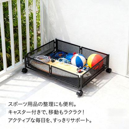 ベッド下収納 キャスター付き 収納ボックス 折りたたみ コンテナ 折りたたみ 収納ケース 薄型 ベッド下収納ワゴン キャスター ベッド下収 10