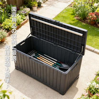 屋外 収納ボックス ストレージボックス 宅配ボックス コンテナ 収納ボックス 物置 屋外 庭 おしゃれ 大容量 ベンチ 大型 蓋付き ホームボッ 17