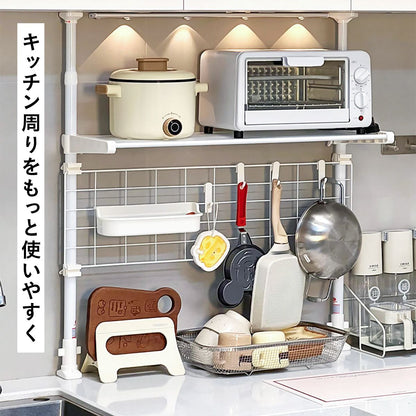 突っ張り キッチンラック つっぱり棚 つっぱり キッチンラック 突っ張りラック シンク上ラック コンロ上ラック 水切りラック 省スペース 収納 壁面収納 穴あけ不要 4