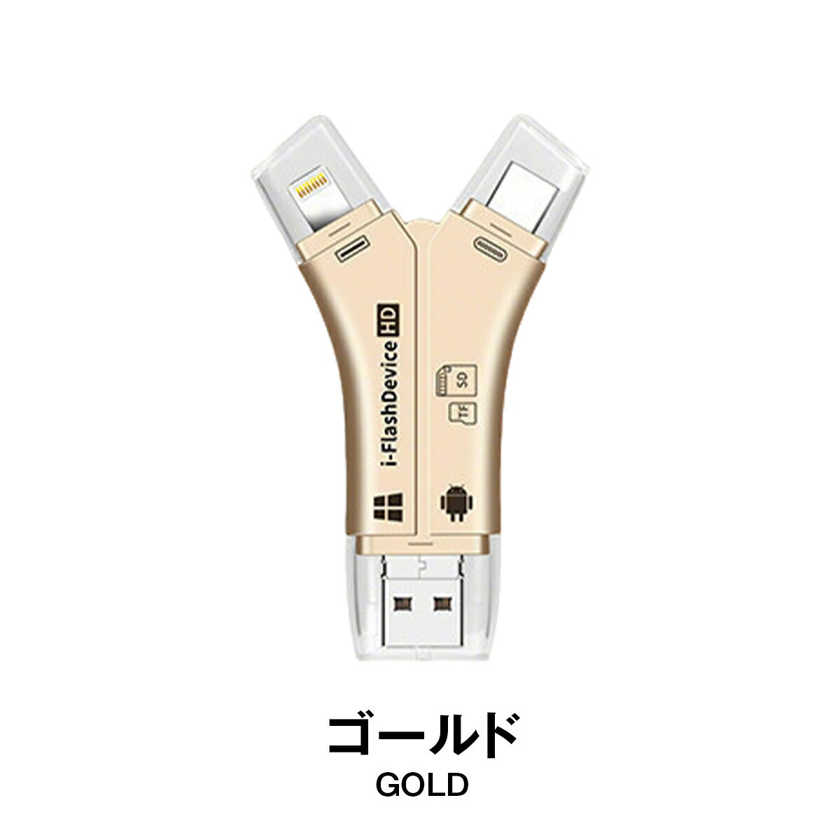 4in1 カードリーダー SDカードリーダー Micro SD対応 バックアップ iPhoneデータ移行 Androidデータ移行 Lightning Type-C USB-A Mic 17