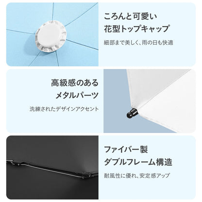 完全遮光 折りたたみ日傘 晴雨兼用 軽量 コンパクト 約17cm UPF50+ 撥水 グラデーション 6色 かわいい ミニ傘 レディース UVカット 折りたたみ傘 遮熱 紫外線対策 日焼け対策 携帯傘 おしゃれ 11