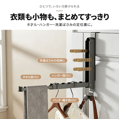 折りたたみ式ドアハンガー｜穴あけ不要で衣類やバッグを扉に掛けて収納 12